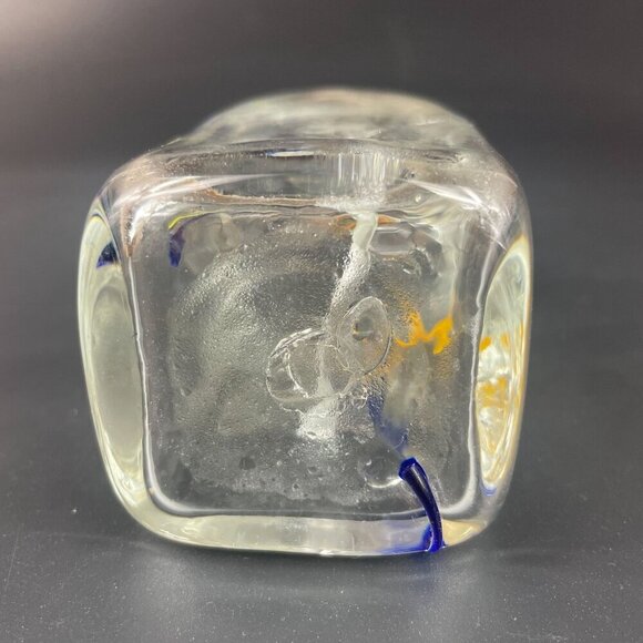 Stockholms Glasbruk Skansen Art Glass Cruet Sweden Coin Cork Stopper - Picture 6 of 8